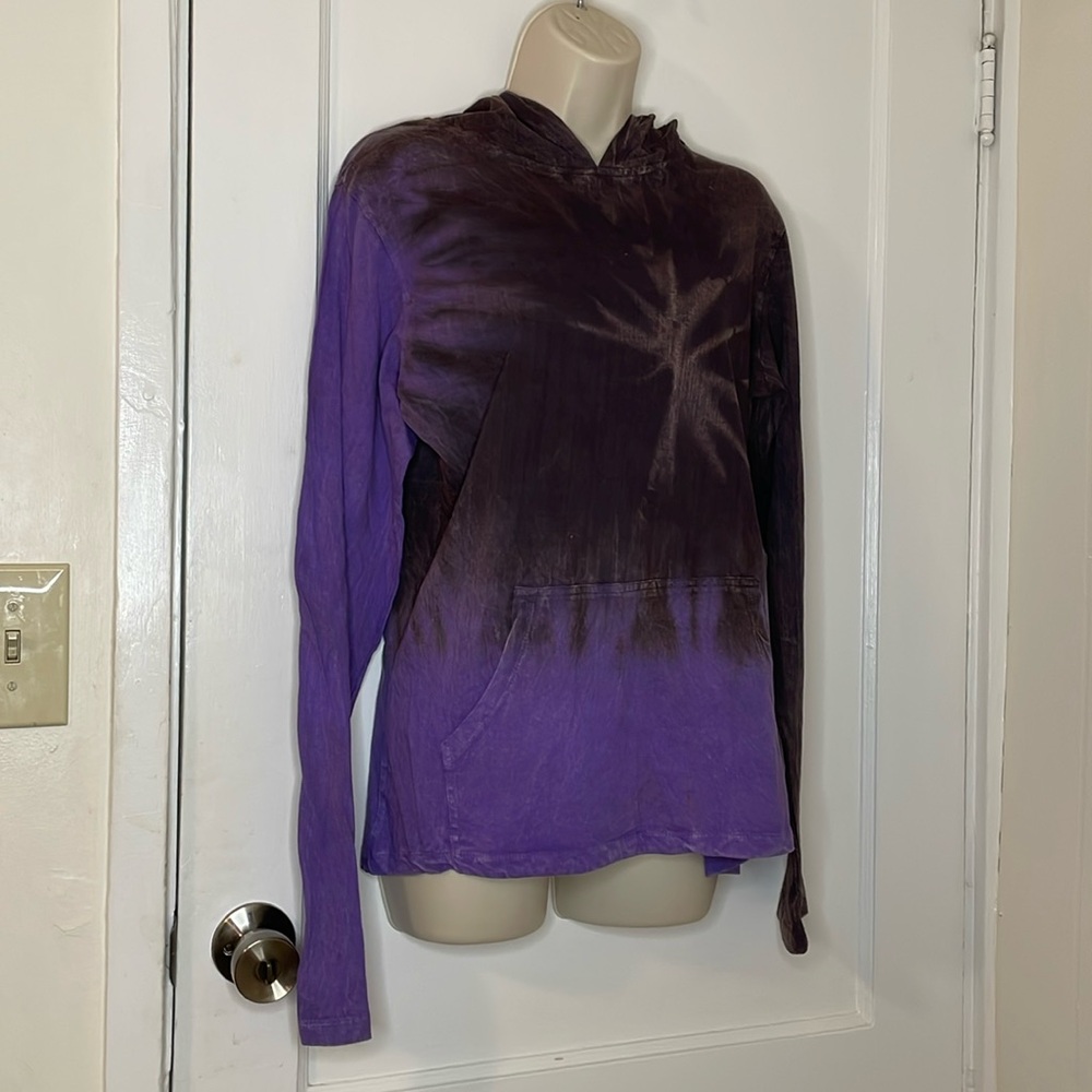 100% cotton long sleeve hooded pull over handmade. New with tags.